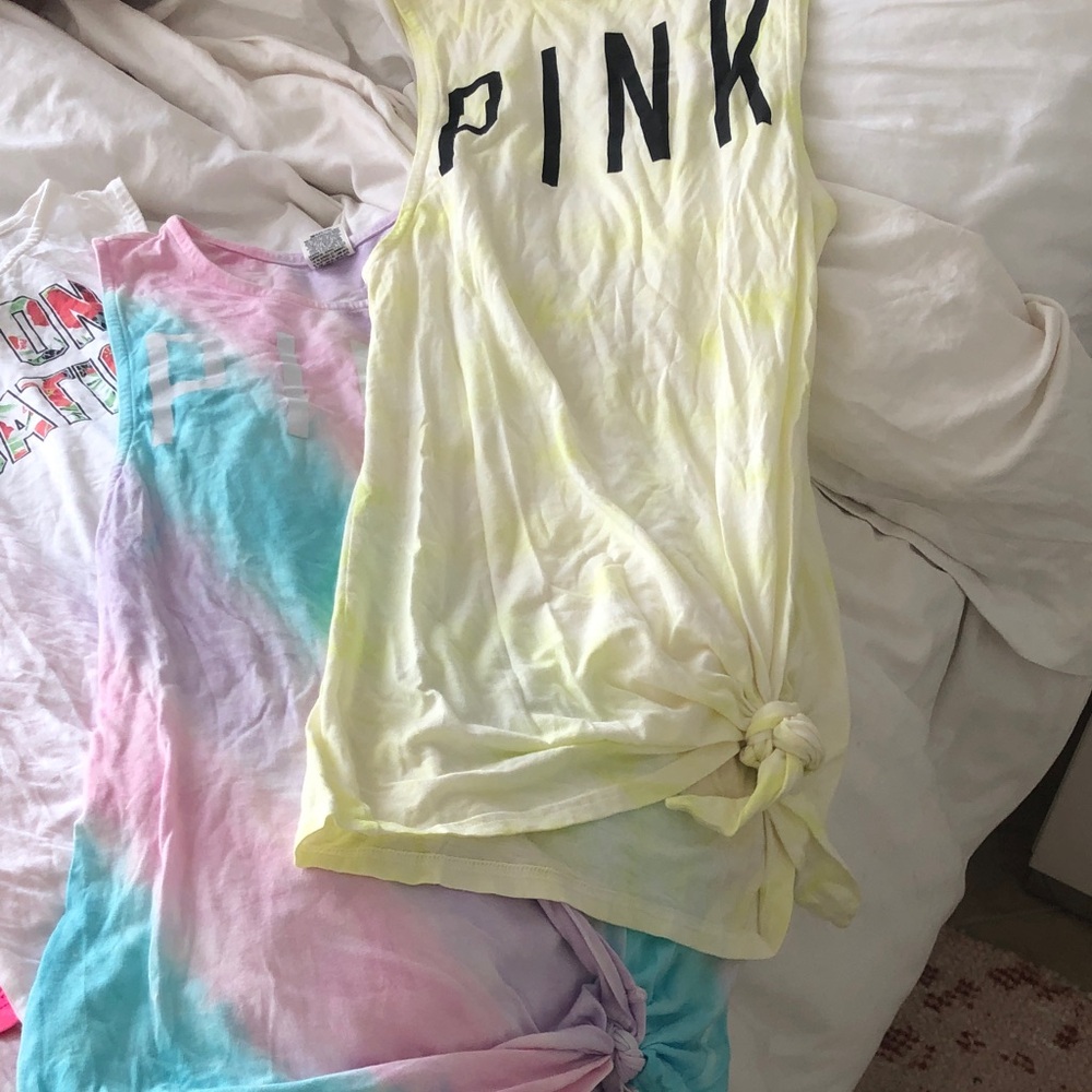 PINK Victoria's Secret Cover Ups Dresses Bundle Tie Dye Cotton XS - Picture 2 of 3